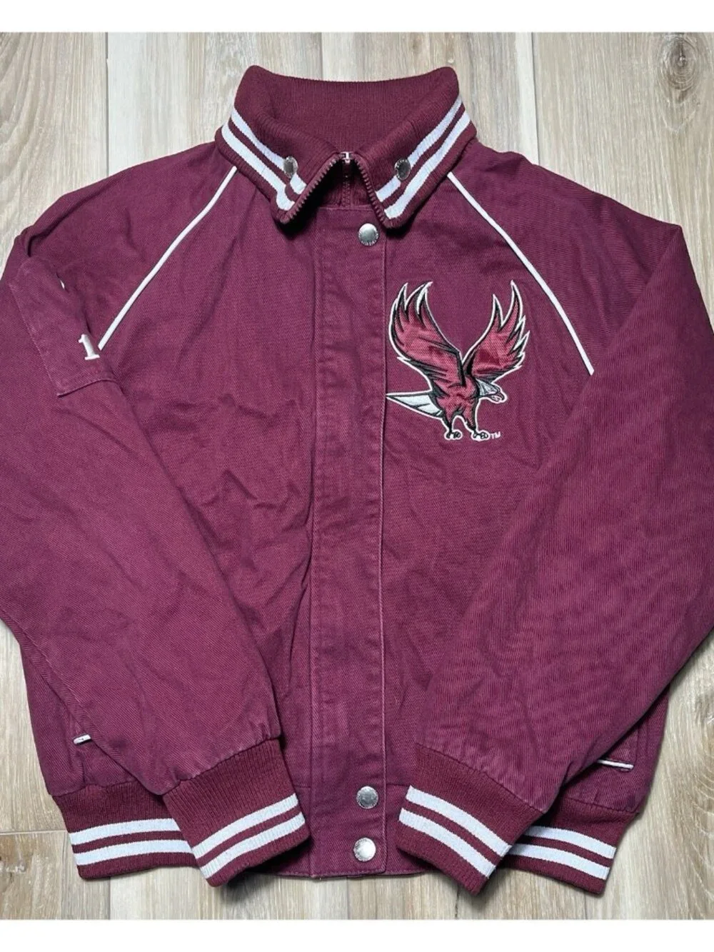 Big Boy North Carolina Central University Red Bomber Jacket - Size Small - Picture 1 of 16